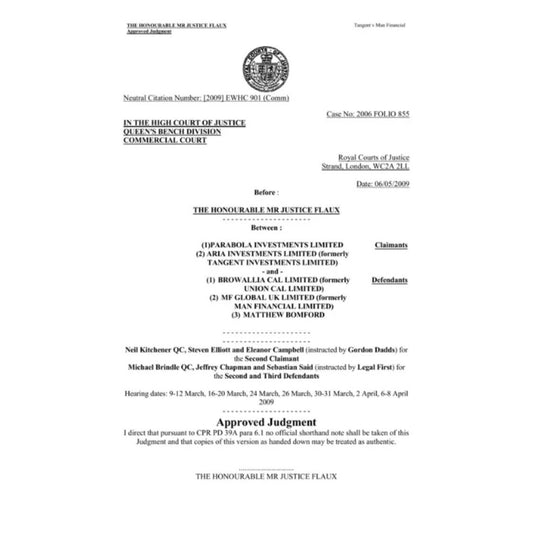 Judgement / Contract Translation