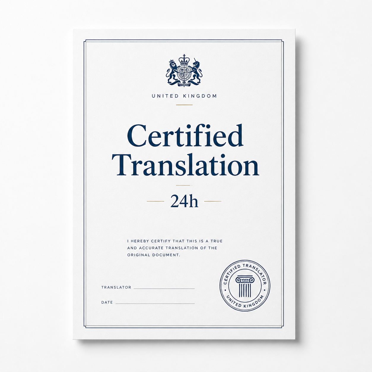 Urgent Certified Translation in 24 Hours