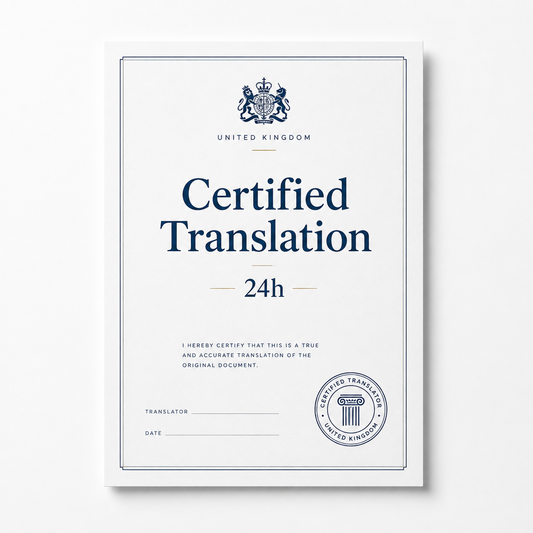 Urgent Certified Translation in 24 Hours